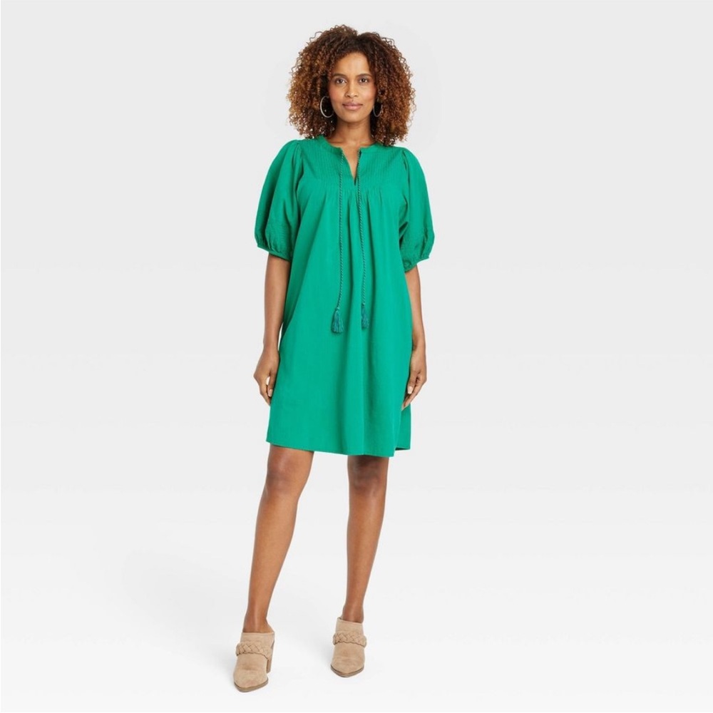 Women’s Knox Rose Short Sleeve A-Line Dress Green Small